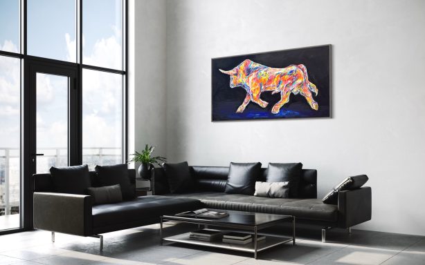Stiere im Popart Stil