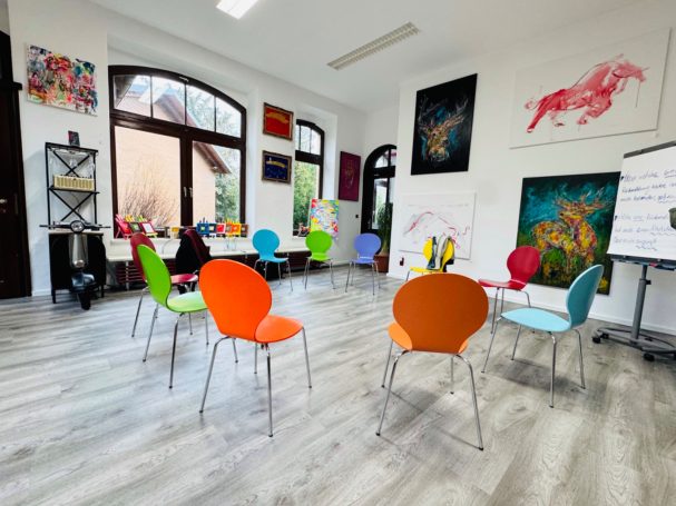 Tagungsraum mit Gartenblick in Thüringen – Ihr Showroom für Meetings, Workshops und Führungskräfte.