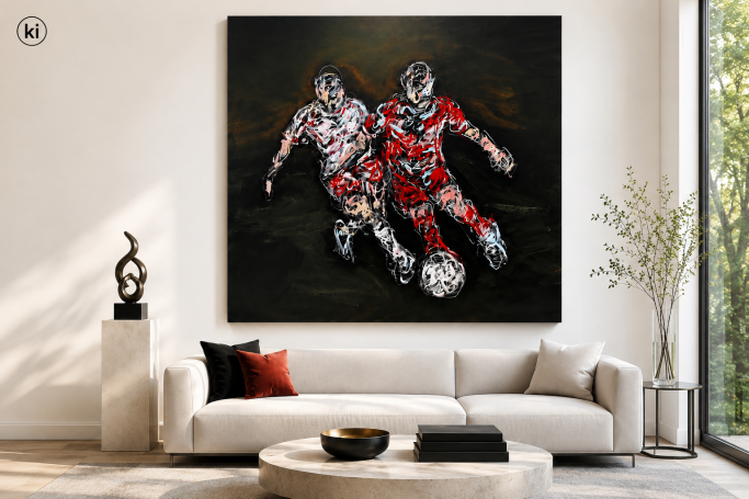 Moderne Kunst mit Sport Themen