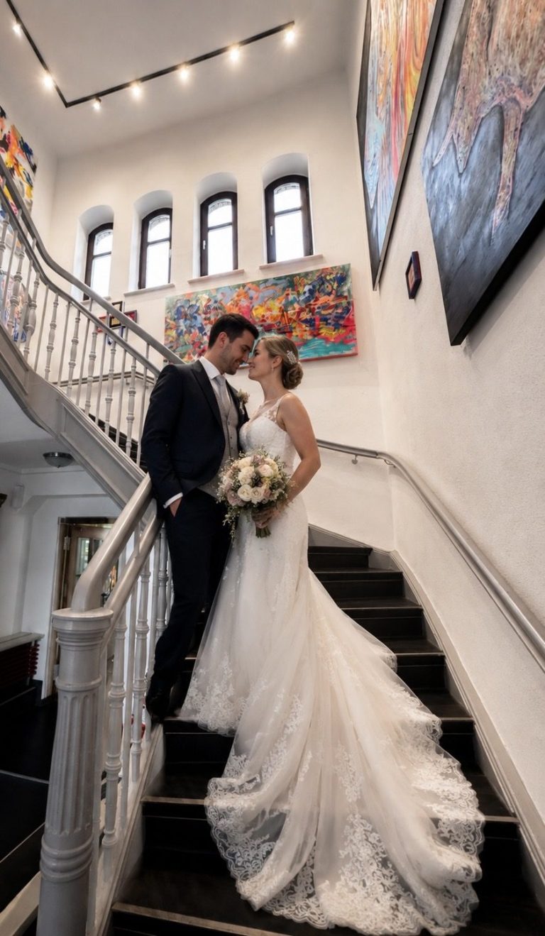 Brautpaar bei einem Hochzeitsshooting in der Kulturvilla Schnepfenthal im Thüringer Wald Brautpaar bei einem Hochzeitsshooting in der Kulturvilla Schnepfenthal im Thüringer Wald