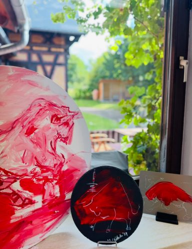 Originalkunstwerke in Tagungsräumen des Seminarhauses Kulturvilla Schnepfenthal