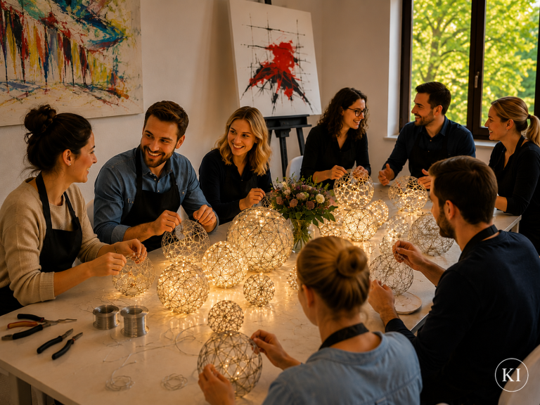 Am Nachmittag werden die Inhalte des Workshops kreativ erlebbar. Gemeinsam gestalten, Vertrauen stärken und ein sichtbares Ergebnis schaffen, das Ihr Team verbindet. Kreativer Transfer mit nachhaltiger Wirkung
